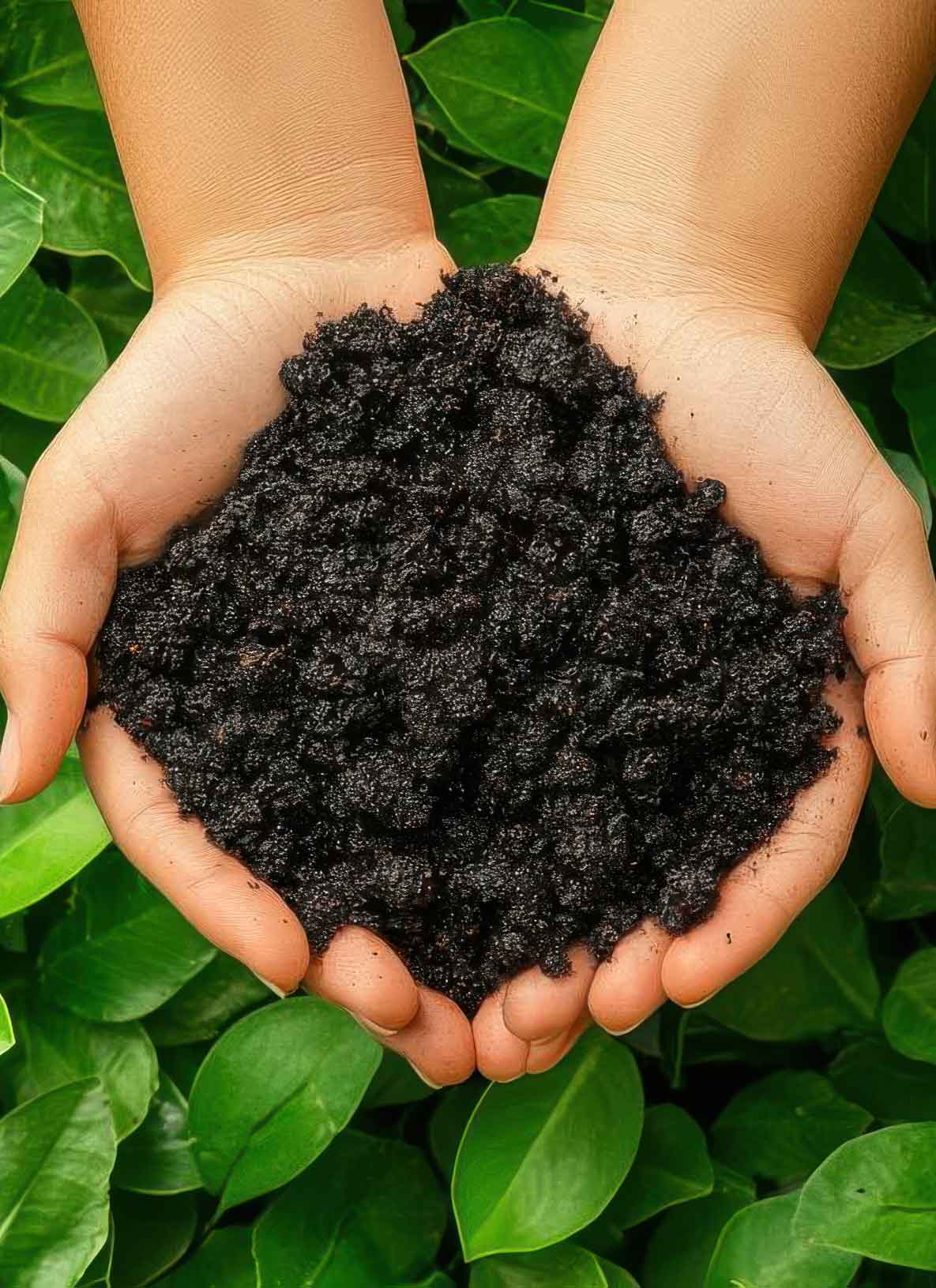 holding biochar